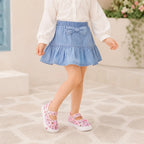 LEVOT Velcro Ballerinas For Girls (Pink, 3.5-4 Years)