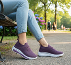 Hsquare Lilly.28 Walking Shoes For Women (Purple , 6