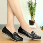 WULONG stylish womens casual loafers shoes Loafers For Women (Black , 5)