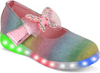 HOOH - Now comfort in fashion Velcro Ballerinas For Girls (Pink, 6-7 Years)